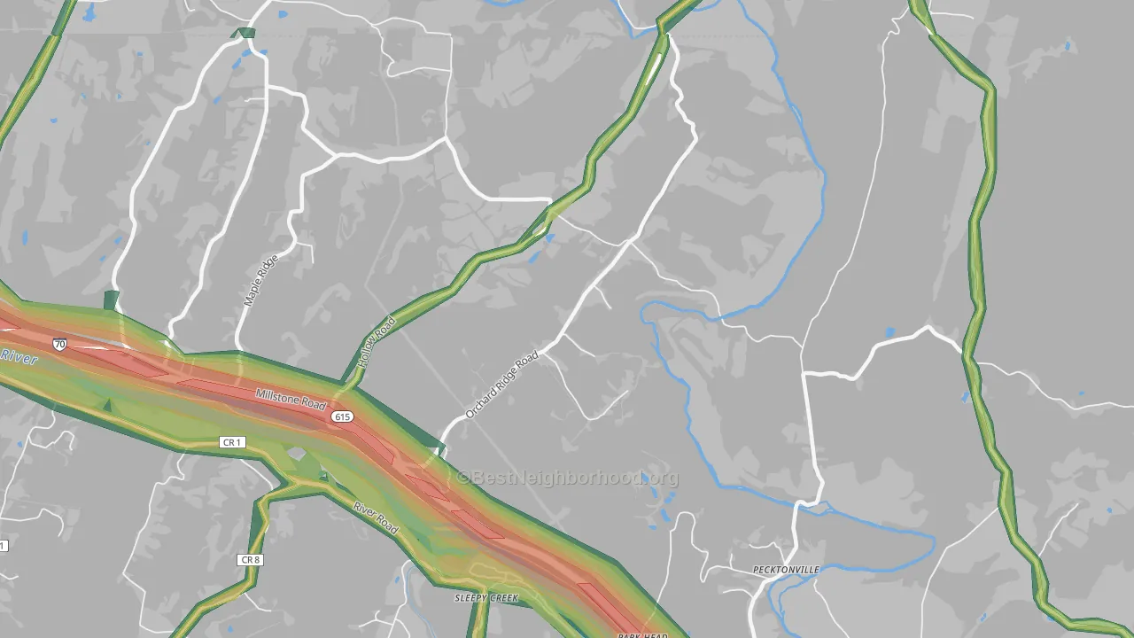 Park Head, MD Map of Noise Levels in Park Head