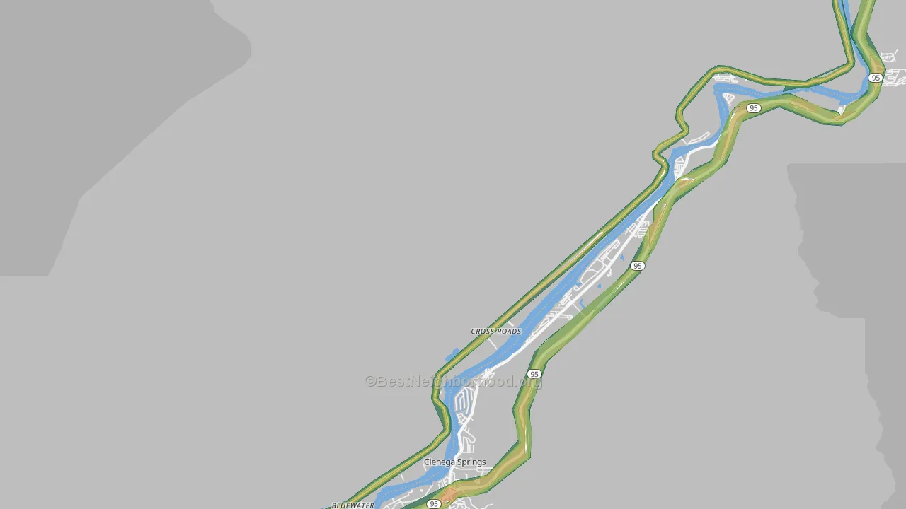 Parker Dam, CA Map of Noise Levels in Parker Dam