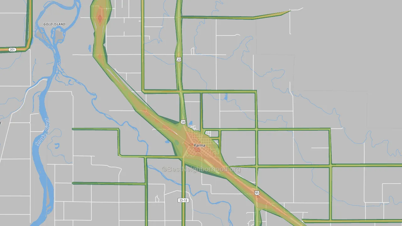 Parma, ID Map of Noise Levels in Parma