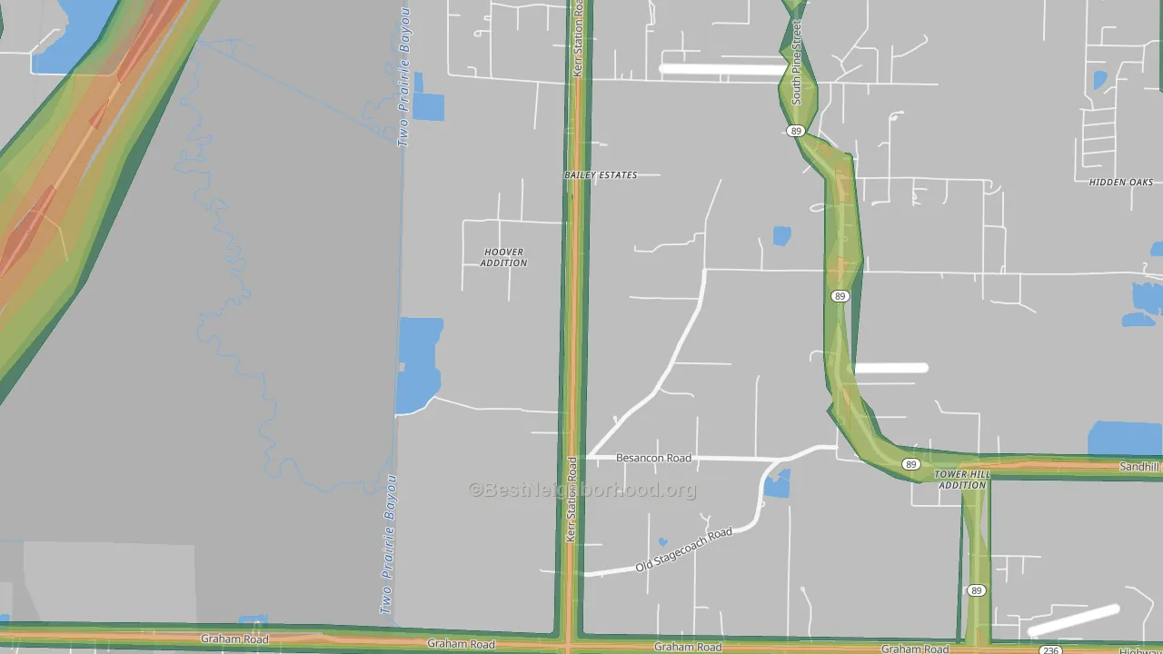 Parnell, AR Map of Noise Levels in Parnell