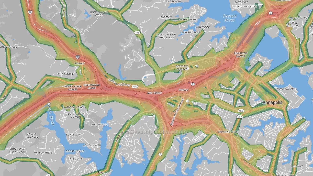 Parole, MD Map of Noise Levels in Parole