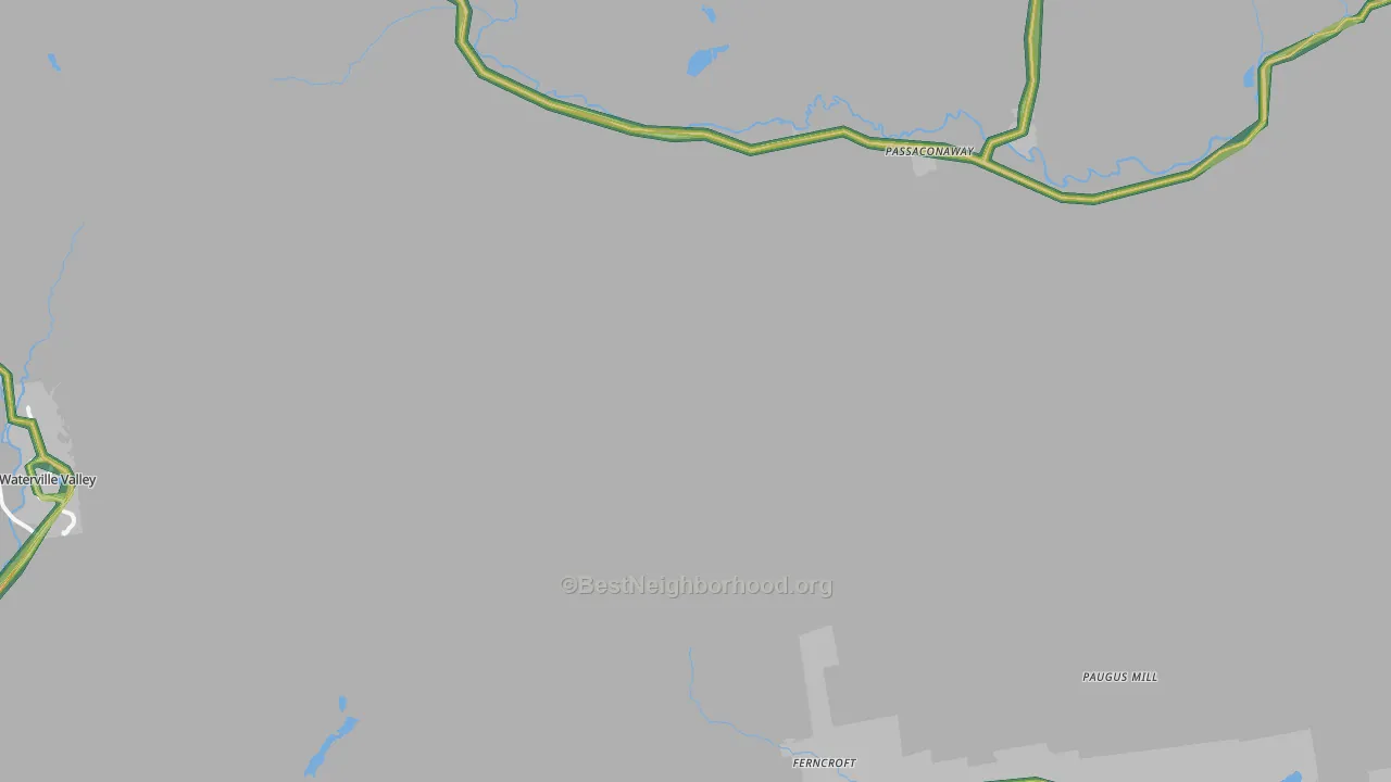 Passaconaway, NH Map of Noise Levels in Passaconaway