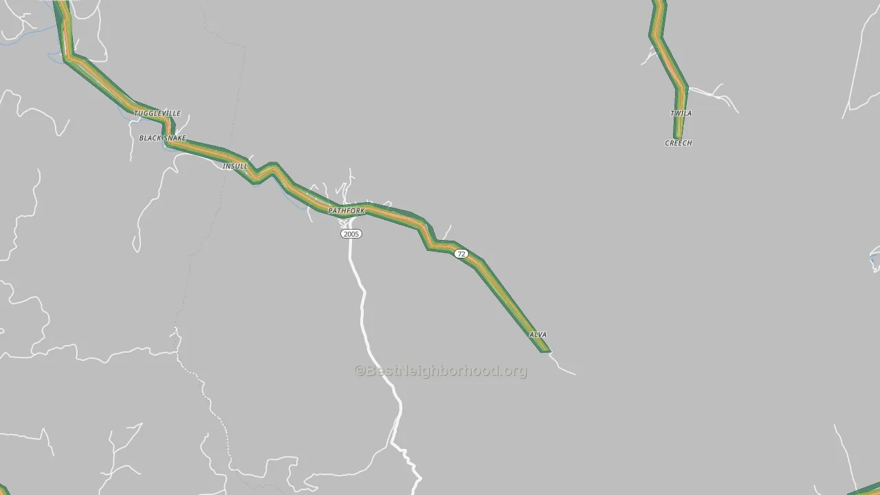 Pathfork, KY Map of Noise Levels in Pathfork
