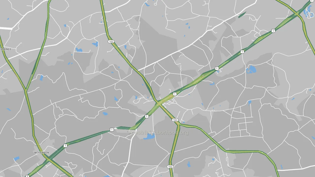 Patrick, SC Map of Noise Levels in Patrick