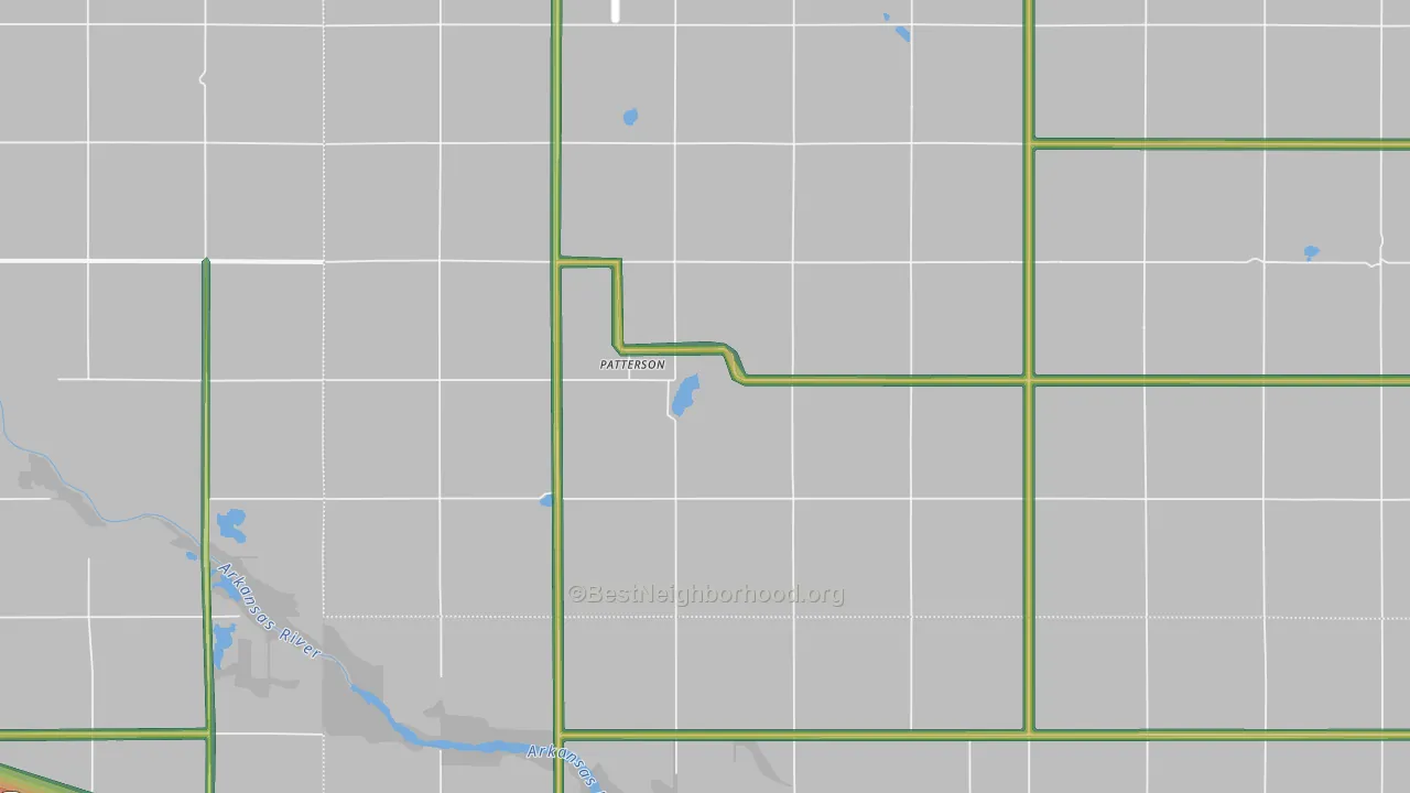 Patterson, KS Map of Noise Levels in Patterson