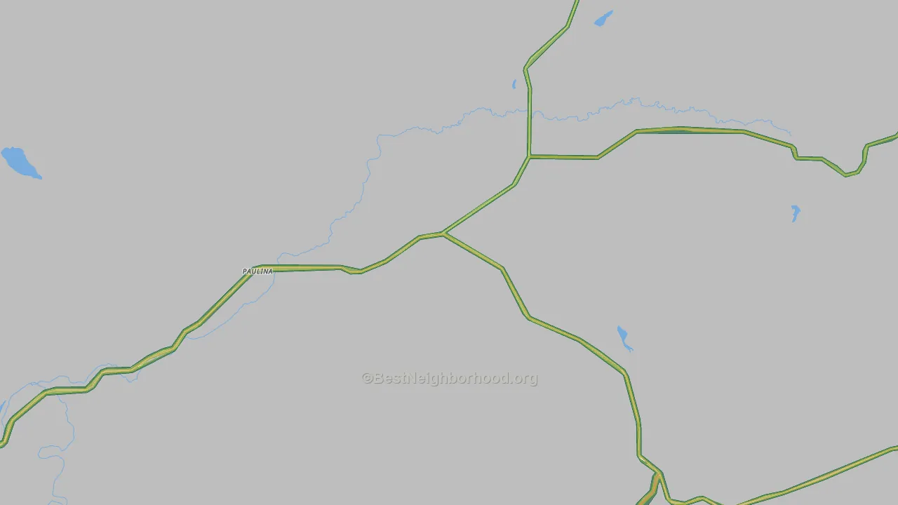 Paulina, OR Map of Noise Levels in Paulina