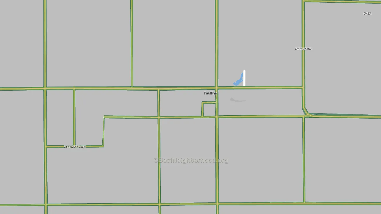Paullina, IA Map of Noise Levels in Paullina