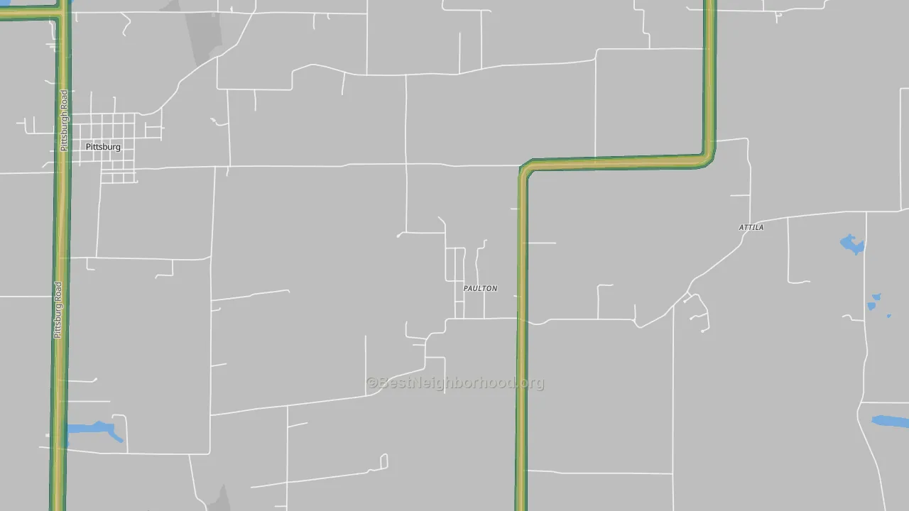 Paulton, IL Map of Noise Levels in Paulton