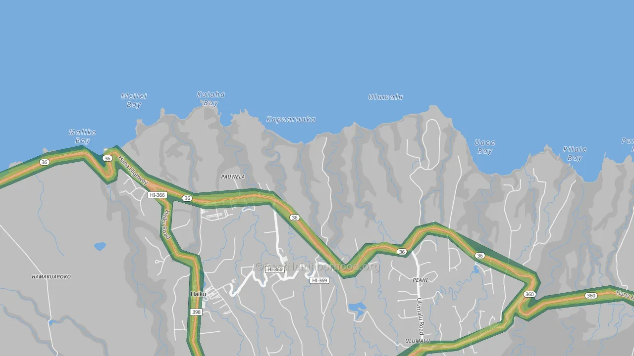 Pauwela, HI Map of Noise Levels in Pauwela
