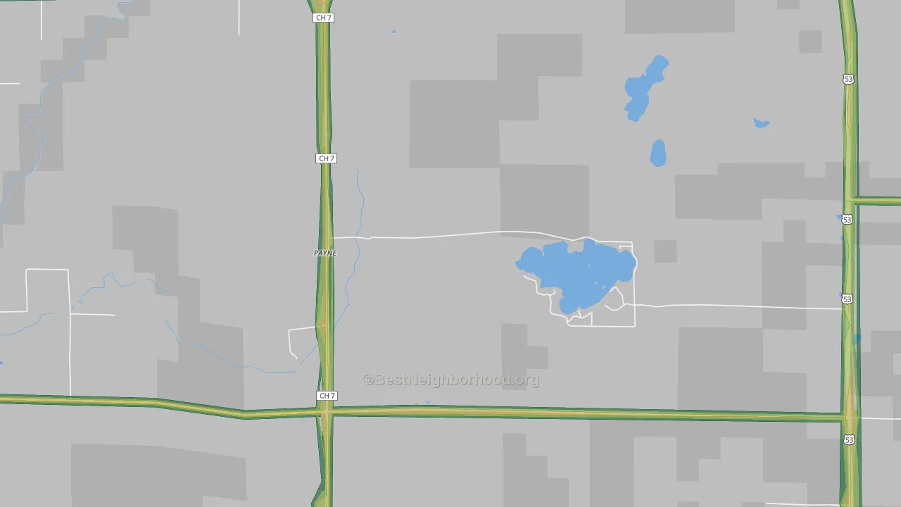 Payne, MN Map of Noise Levels in Payne