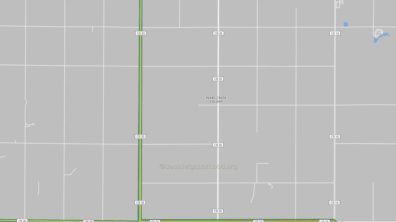 Pearl Creek Colony, SD Map of Noise Levels in Pearl Creek Colony
