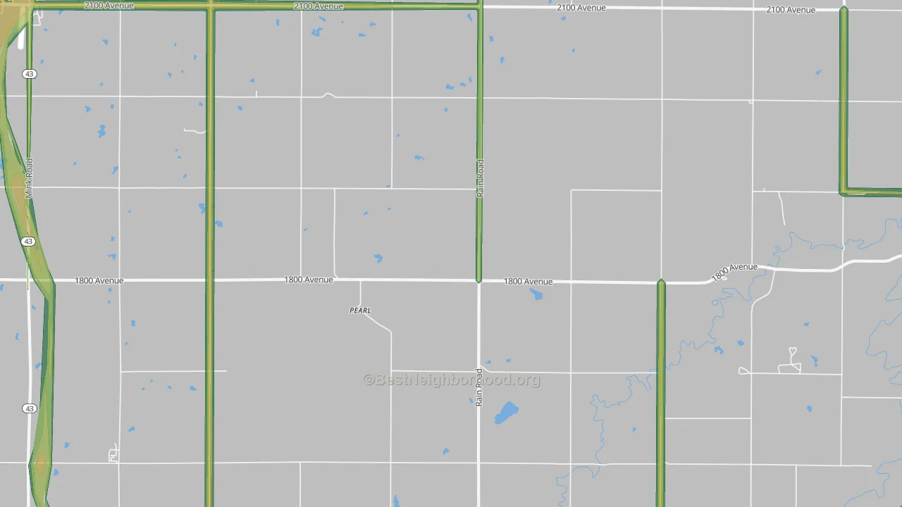 Pearl, KS Map of Noise Levels in Pearl