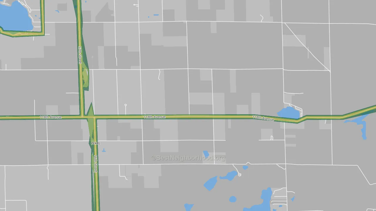Pearl, MI Map of Noise Levels in Pearl