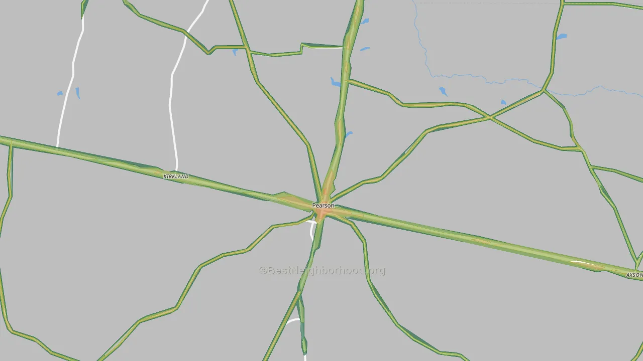 Pearson, GA Map of Noise Levels in Pearson