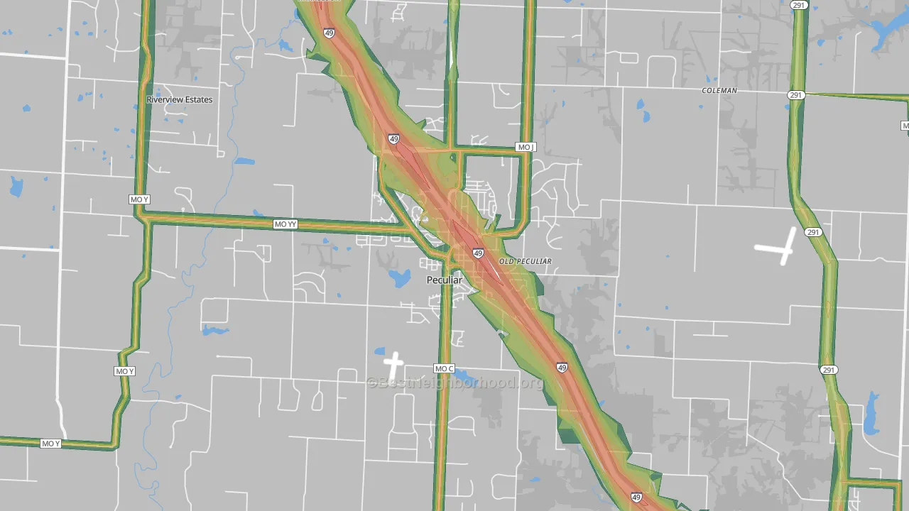 Peculiar, MO Map of Noise Levels in Peculiar