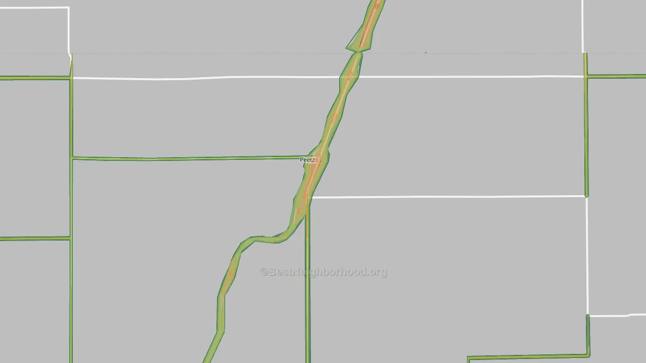 Peetz, CO Map of Noise Levels in Peetz