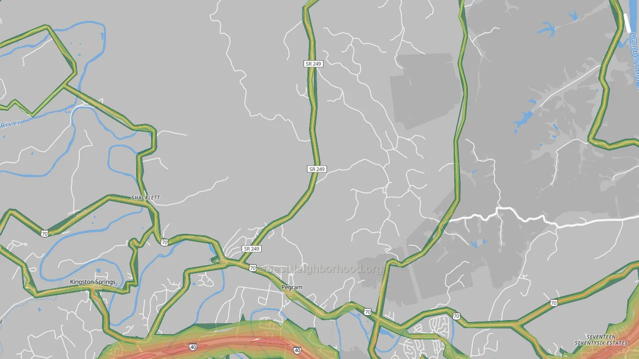 Pegram, TN Map of Noise Levels in Pegram