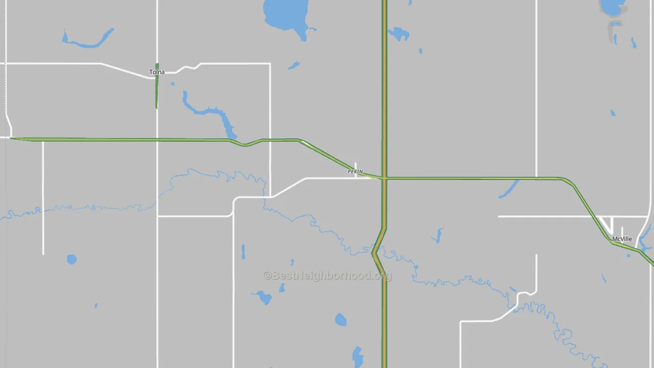 Pekin, ND Map of Noise Levels in Pekin