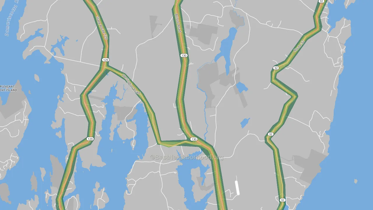 Pemaquid, ME Map of Noise Levels in Pemaquid
