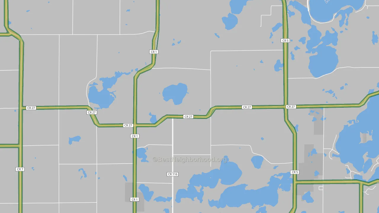 Pennock, MN Map of Noise Levels in Pennock