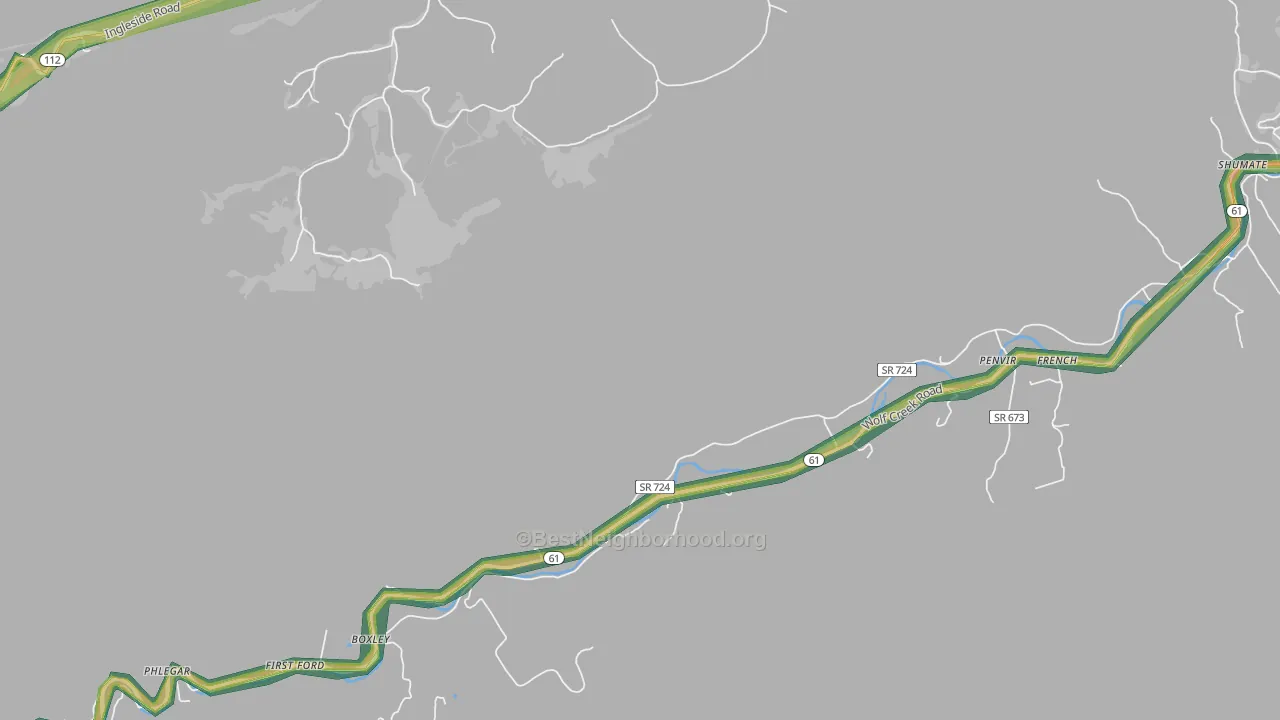 Penvir, VA Map of Noise Levels in Penvir