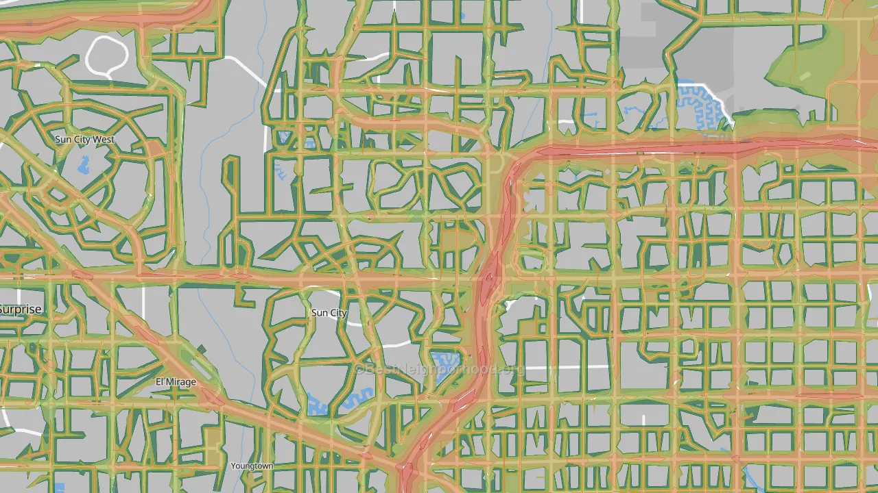 Peoria, AZ Map of Noise Levels in Peoria