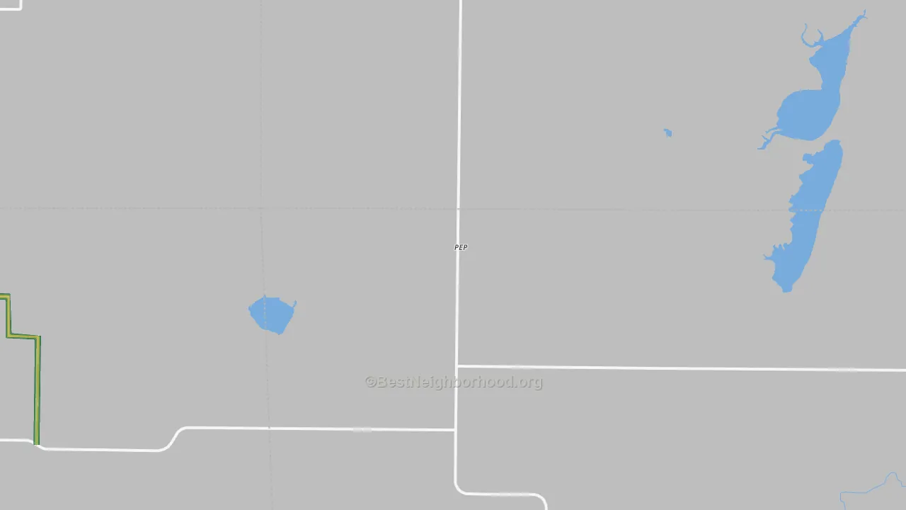 Pep, TX Map of Noise Levels in Pep