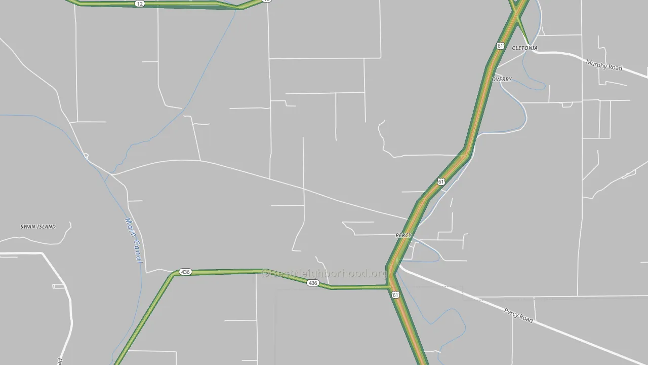 Percy, MS Map of Noise Levels in Percy