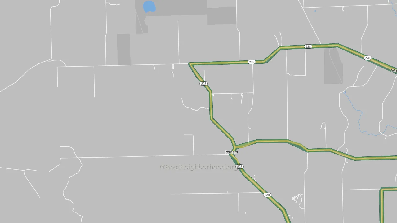 Perham, ME Map of Noise Levels in Perham