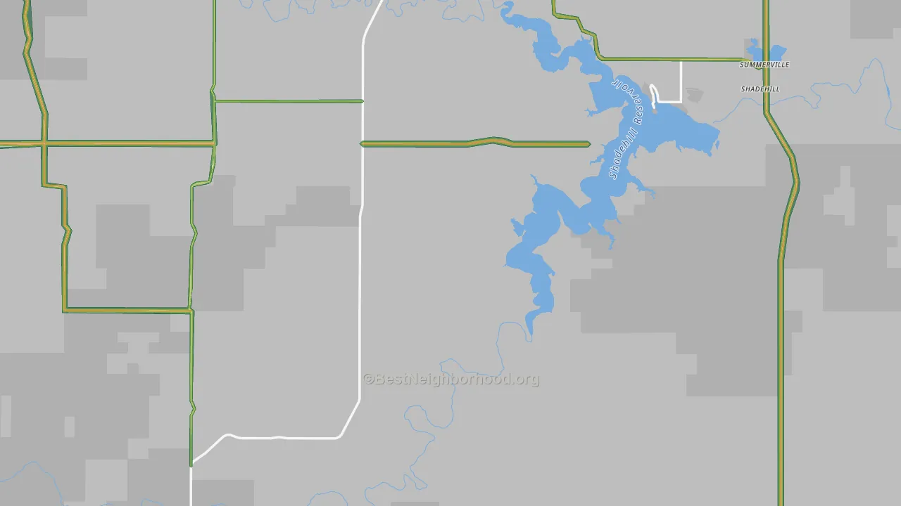 Perkins County, SD Map of Noise Levels in Perkins County