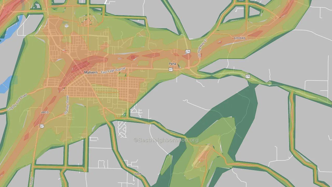 Perla, AR Map of Noise Levels in Perla