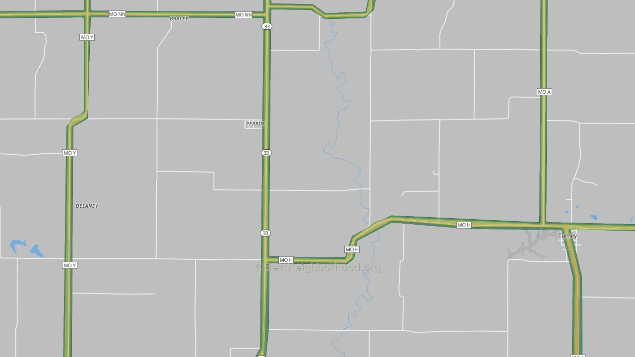Perrin, MO Map of Noise Levels in Perrin