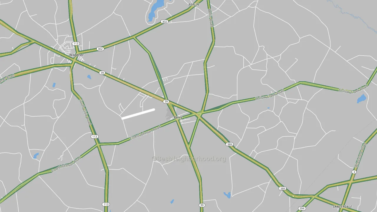 Perry, SC Map of Noise Levels in Perry
