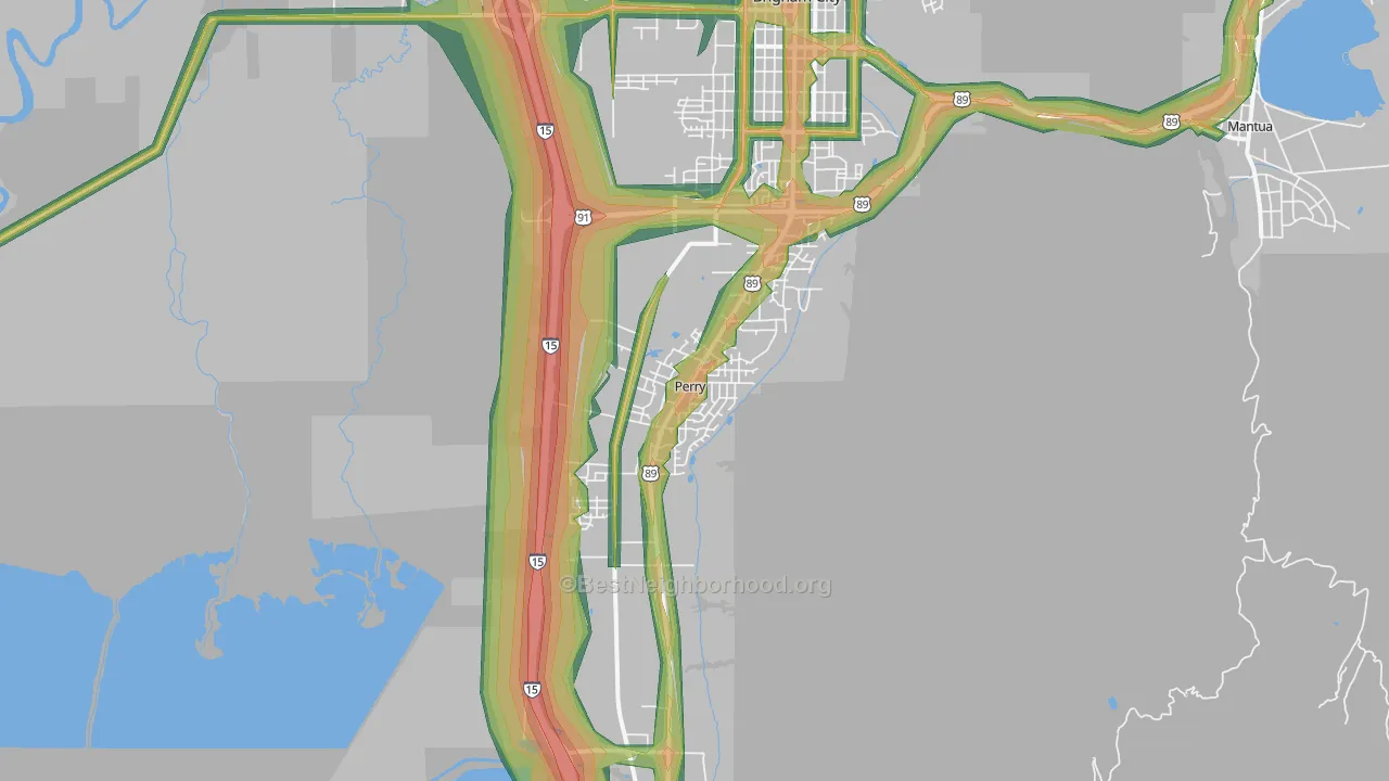 Perry, UT Map of Noise Levels in Perry