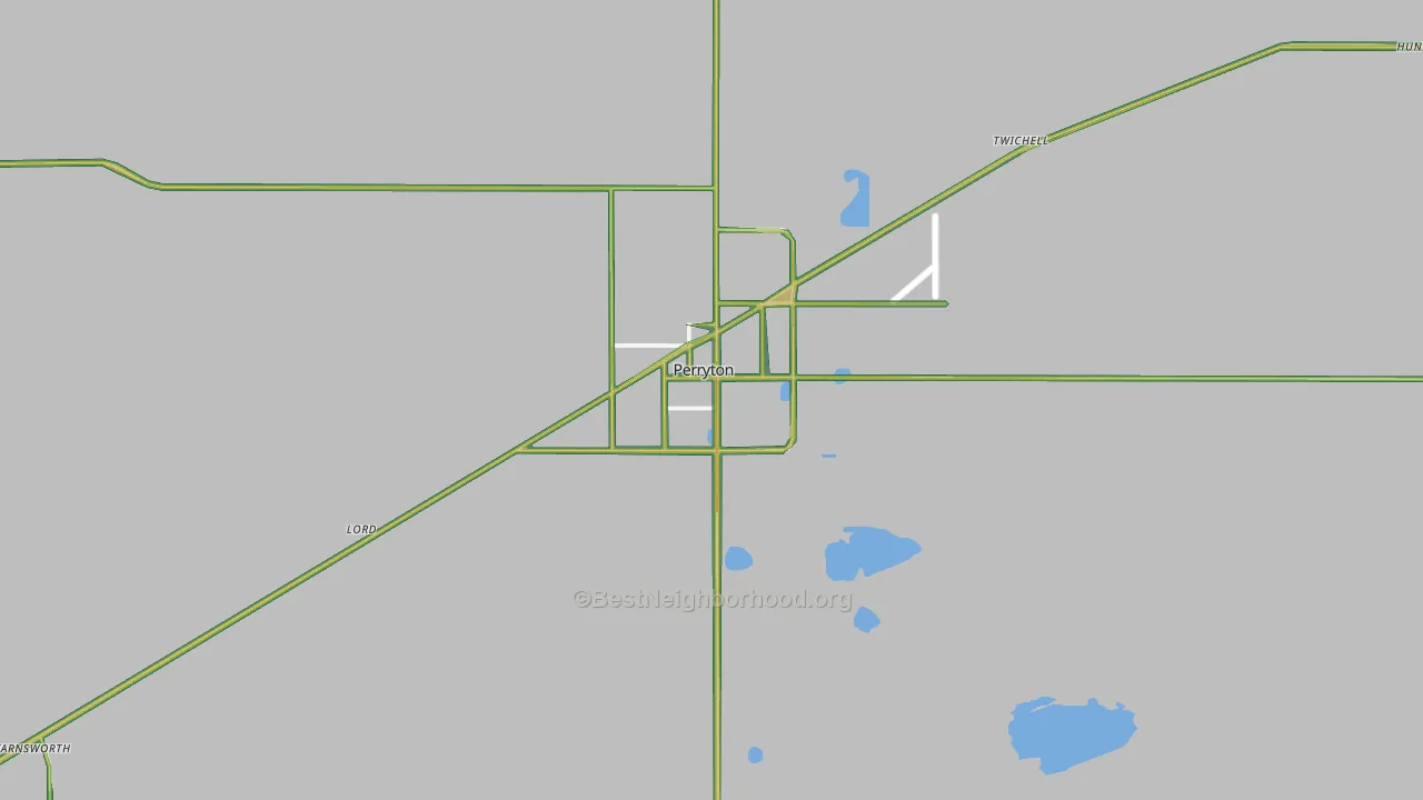 Perryton, TX Map of Noise Levels in Perryton