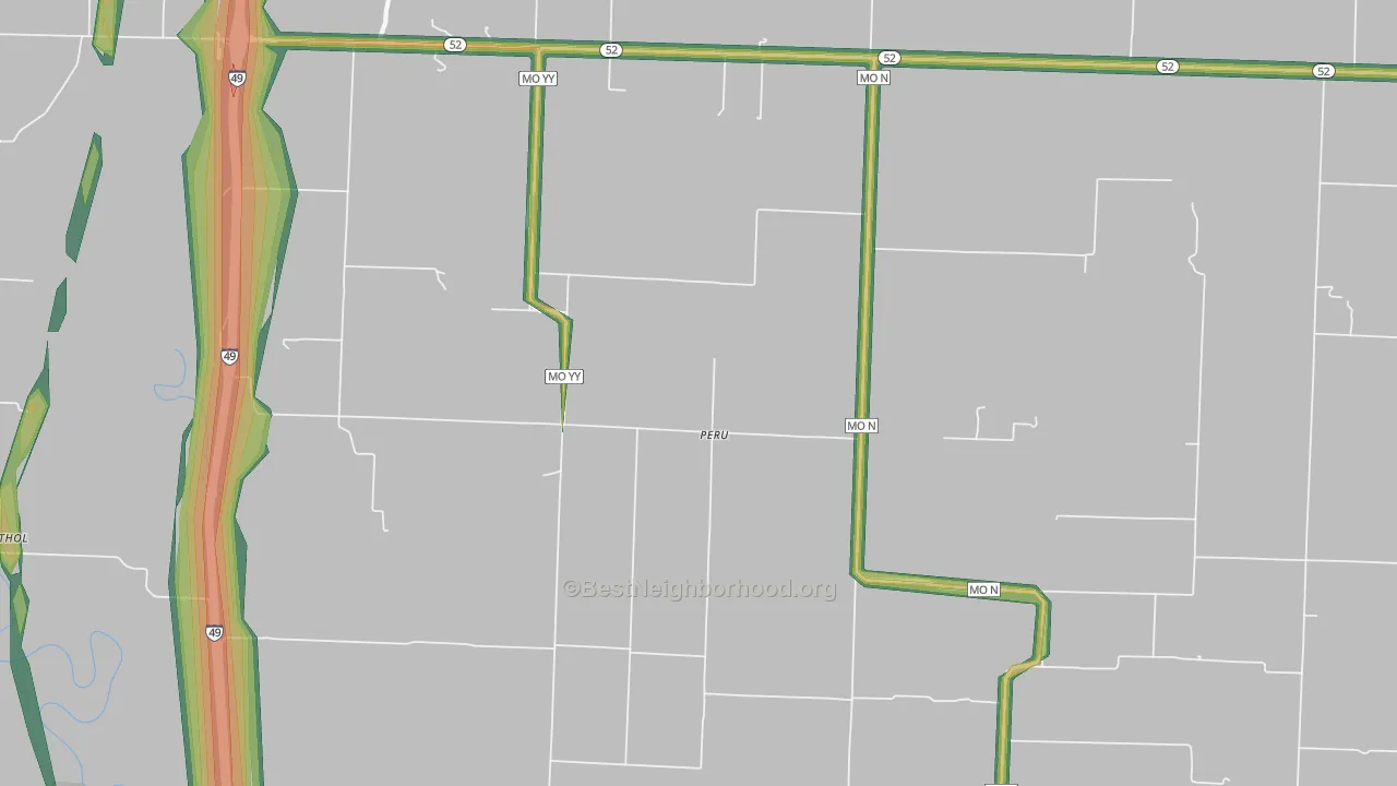 Peru, MO Map of Noise Levels in Peru