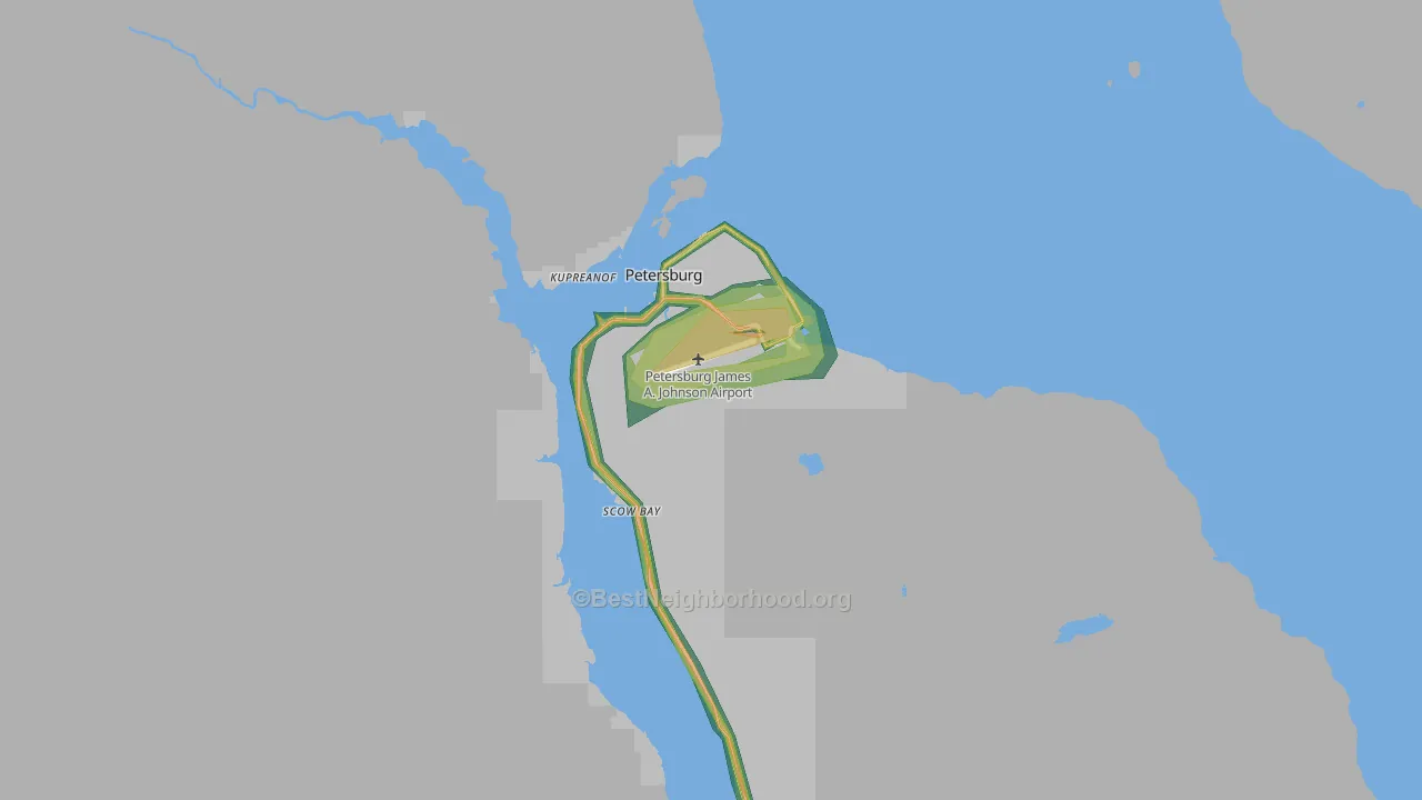 Petersburg Census Area, AK Map of Noise Levels in Petersburg Census Area