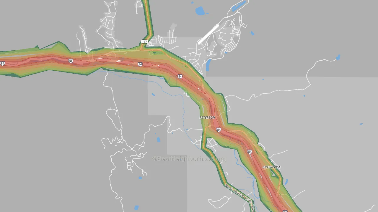 Peterson, UT Map of Noise Levels in Peterson