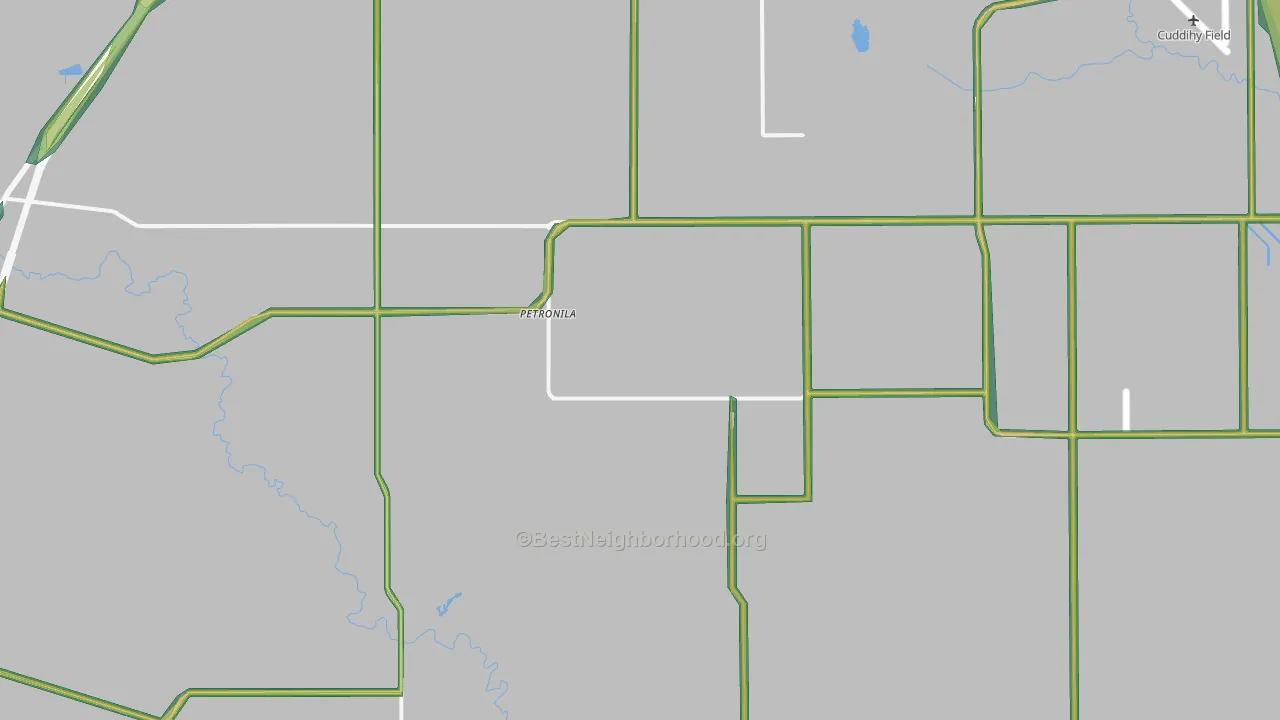 Petronila, TX Map of Noise Levels in Petronila