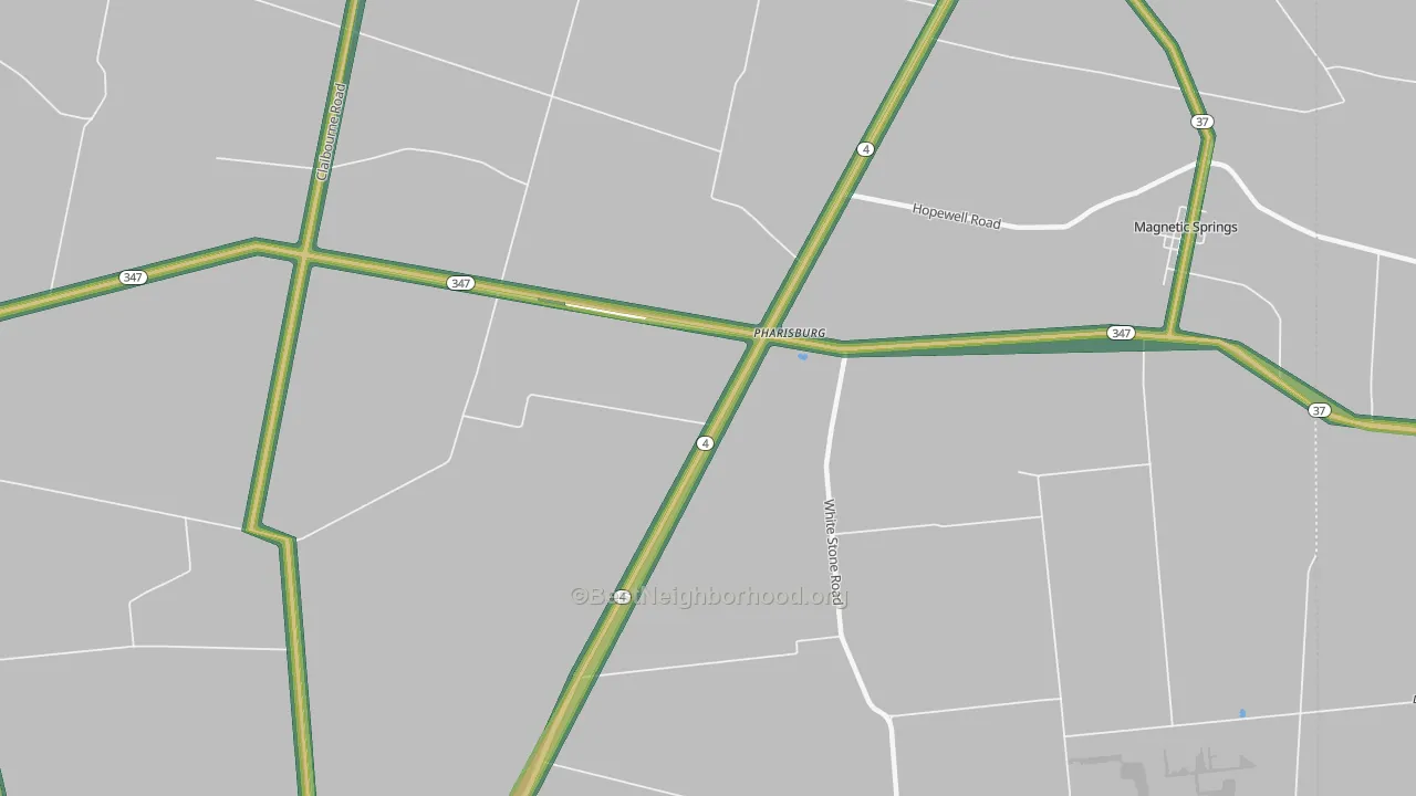 Pharisburg, OH Map of Noise Levels in Pharisburg