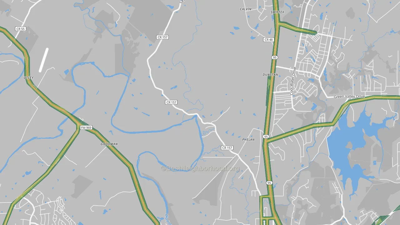 Phelan, TX Map of Noise Levels in Phelan