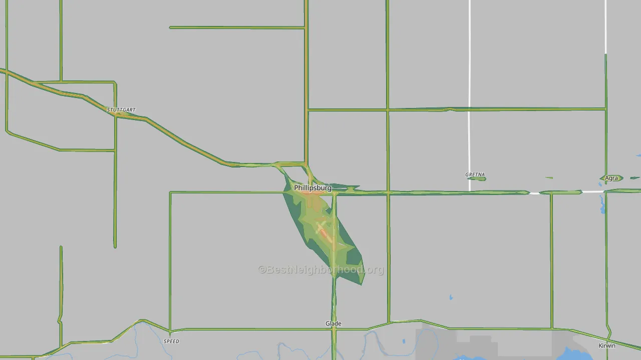 Phillipsburg, KS Map of Noise Levels in Phillipsburg