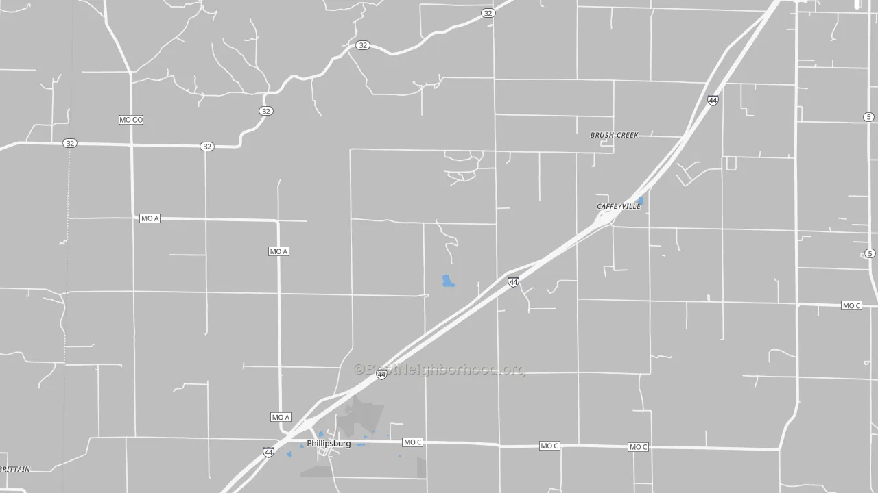 Phillipsburg, MO Map of Noise Levels in Phillipsburg
