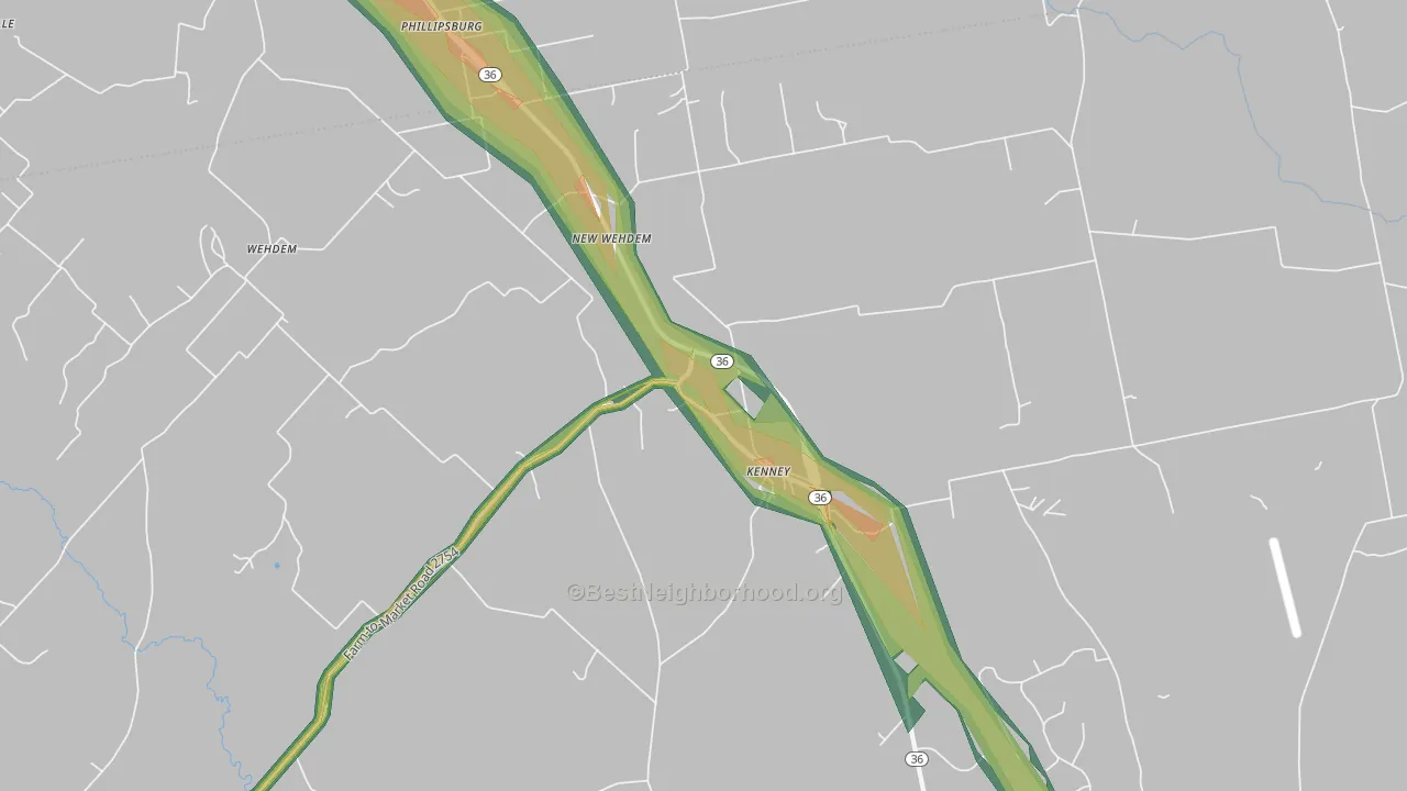 Phillipsburg, TX Map of Noise Levels in Phillipsburg