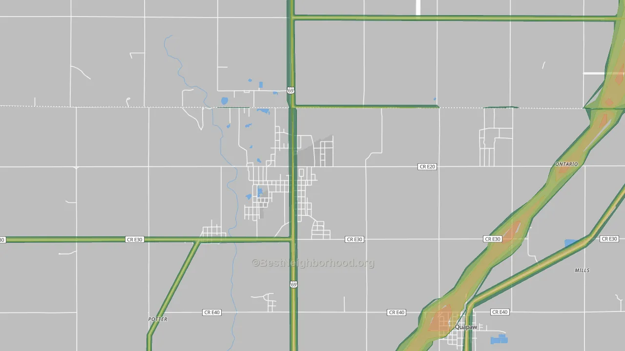 Picher, OK Map of Noise Levels in Picher
