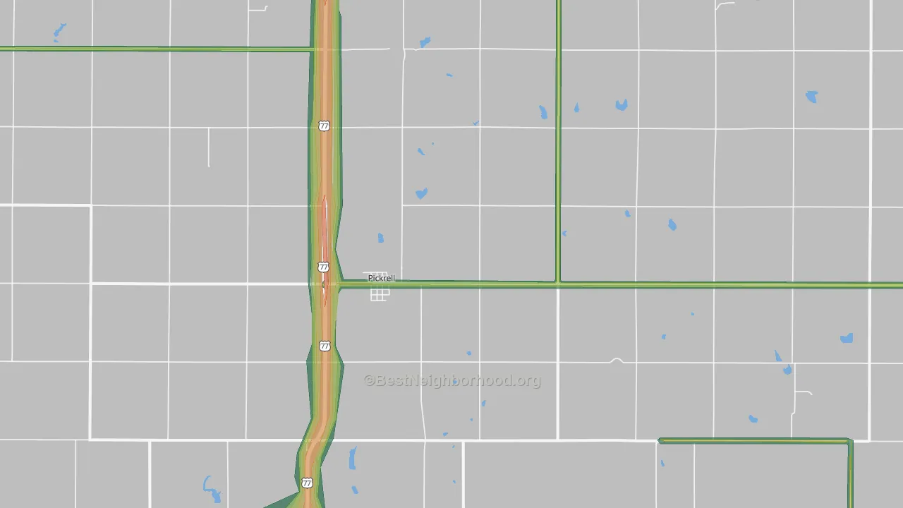Pickrell, NE Map of Noise Levels in Pickrell