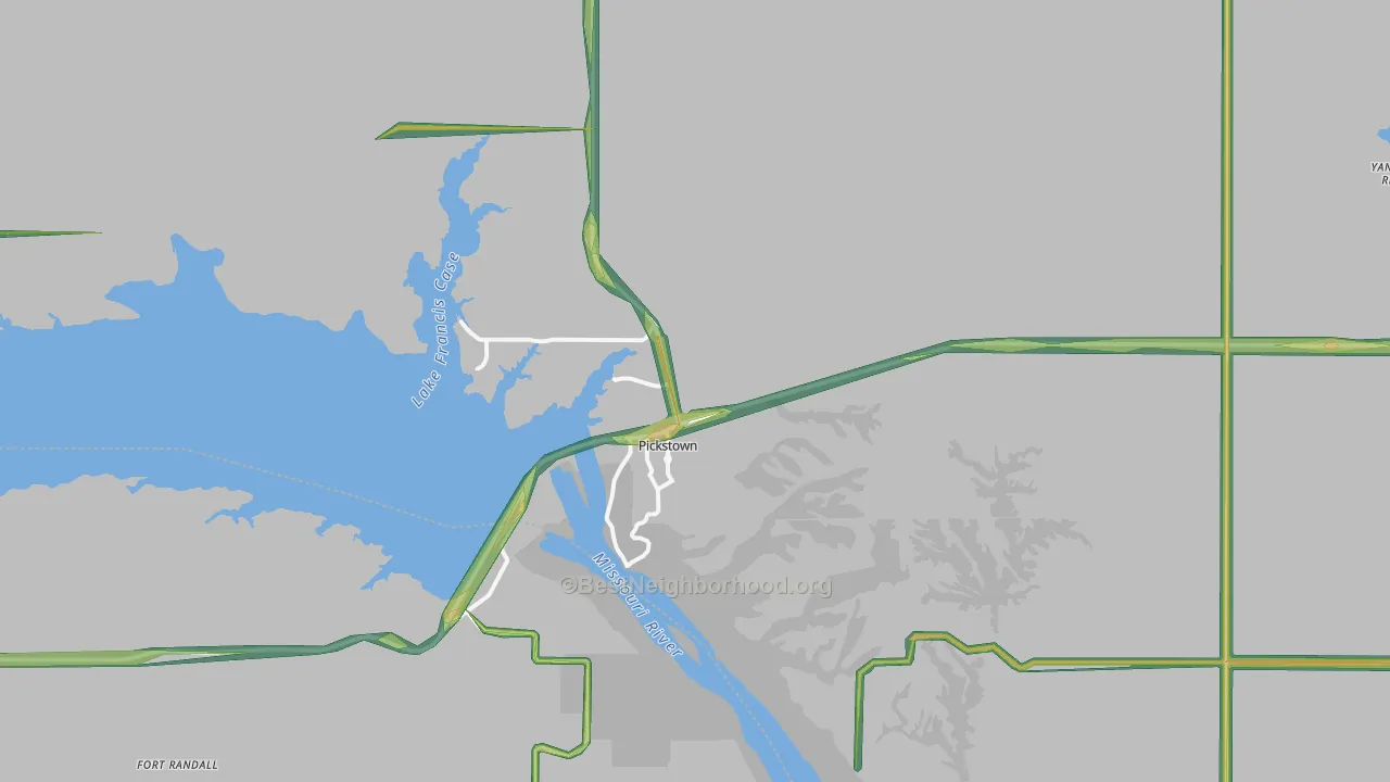 Pickstown, SD Map of Noise Levels in Pickstown