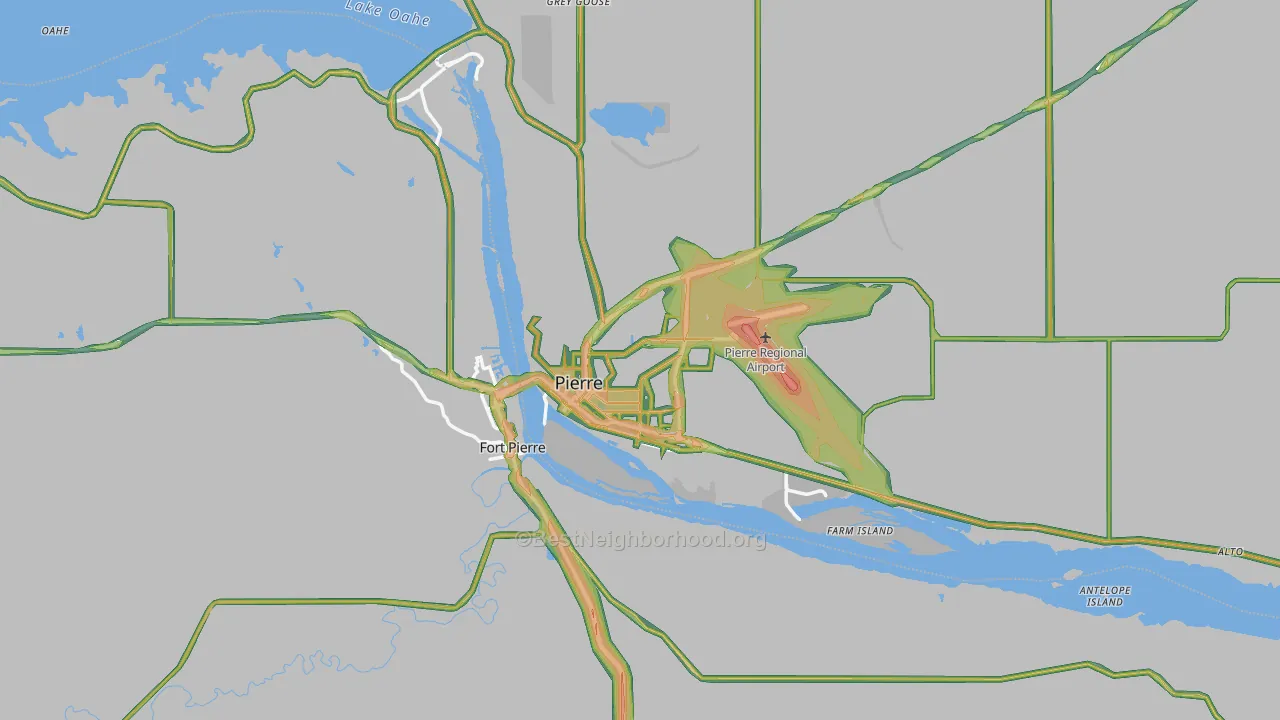 Pierre, SD Map of Noise Levels in Pierre