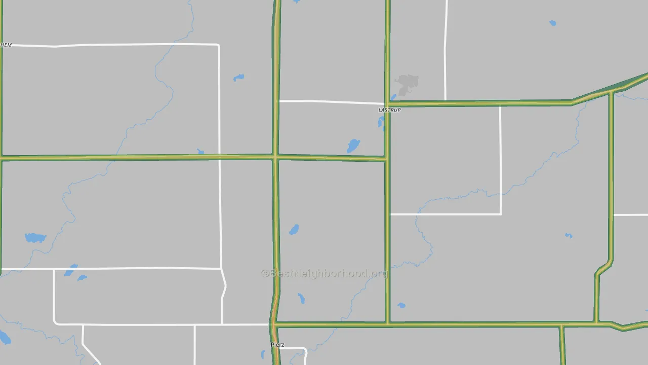 Pierz, MN Map of Noise Levels in Pierz