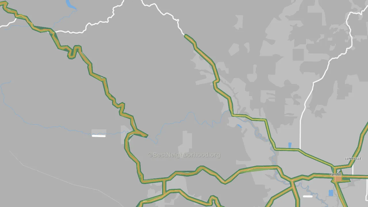Pike, OR Map of Noise Levels in Pike